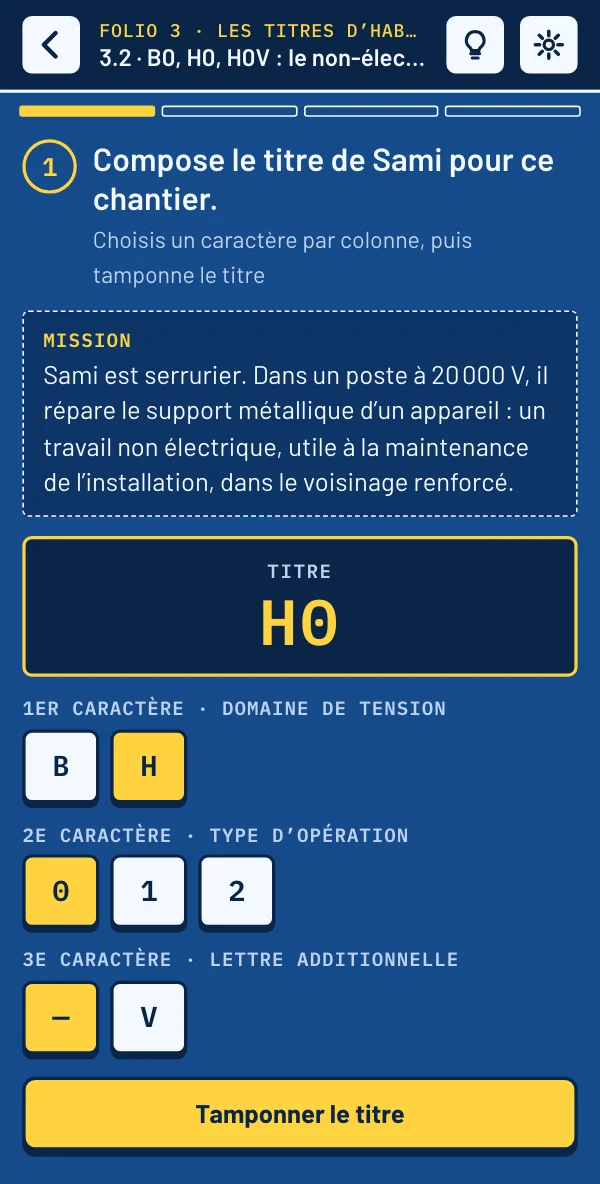 Sur téléphone : le titre de Sami en cours de composition, la plaque affiche « H0 »