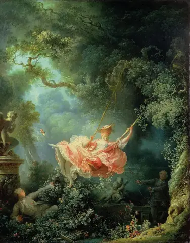 Les Hasards heureux de l’escarpolette, Jean-Honoré Fragonard, v. 1767 (détail)