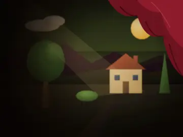 Paysage à la maison, peint par le jeu à la manière : Baroque